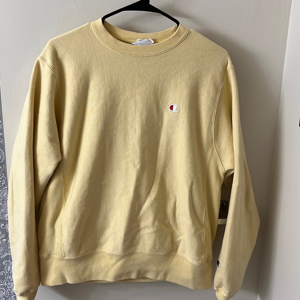 Urban Outfitters Exclusive Champion Pale Yellow Crewneck